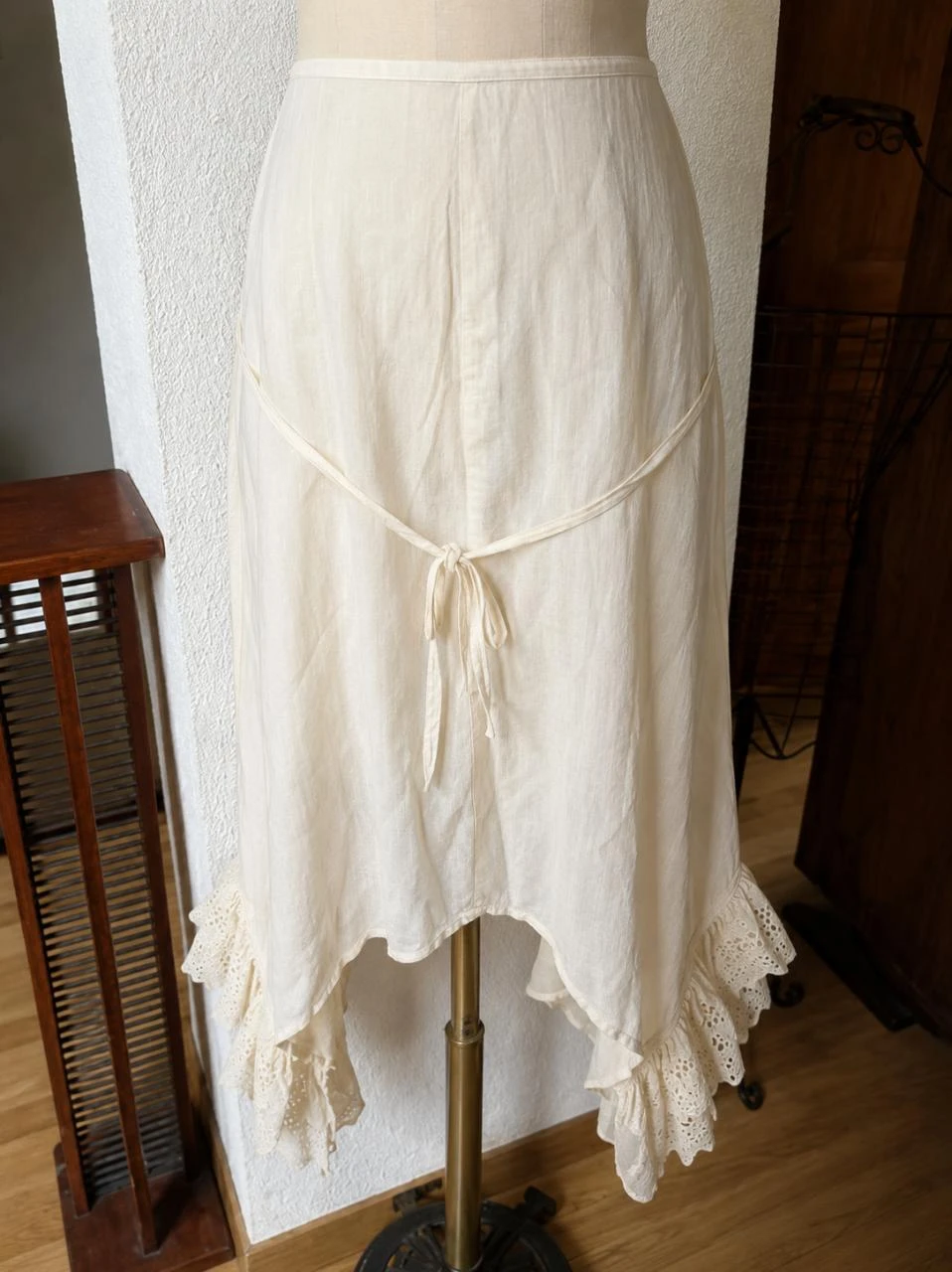 Vestido verão estilo boêmio sem mangas em voile cru da marca Tera Bora Tamanho 38 – photo 2